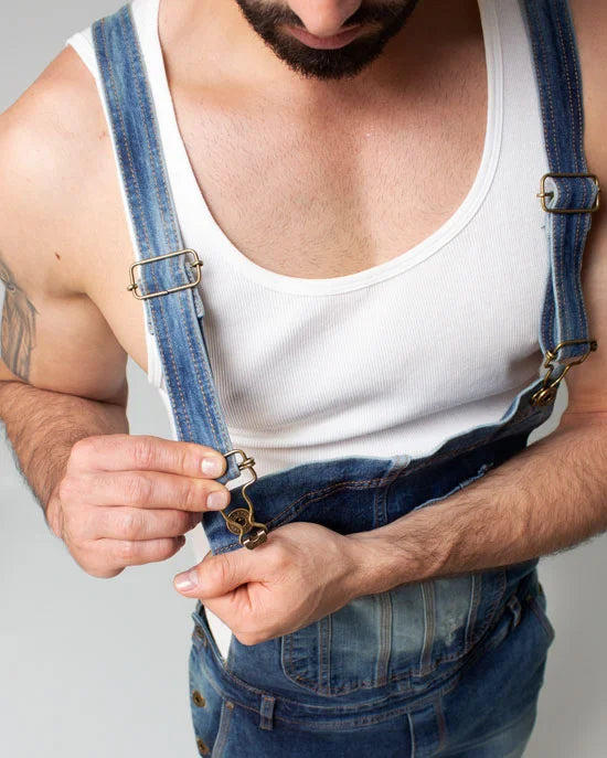 Dark Blue SlimFit Denim Overalls