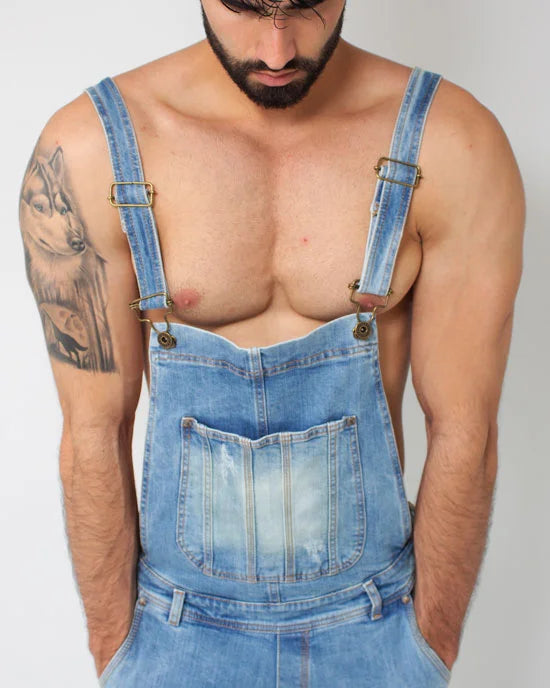 Overol Denim Azul Medio SlimFit