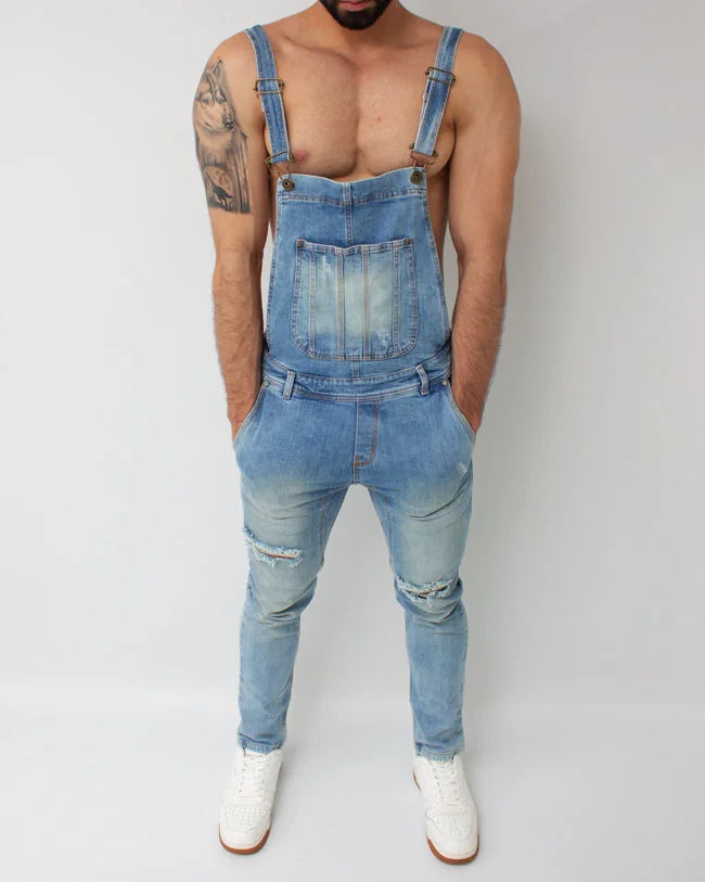 Overol Denim Azul Medio SlimFit