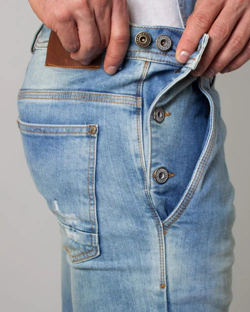 Overol Denim Azul Medio SlimFit