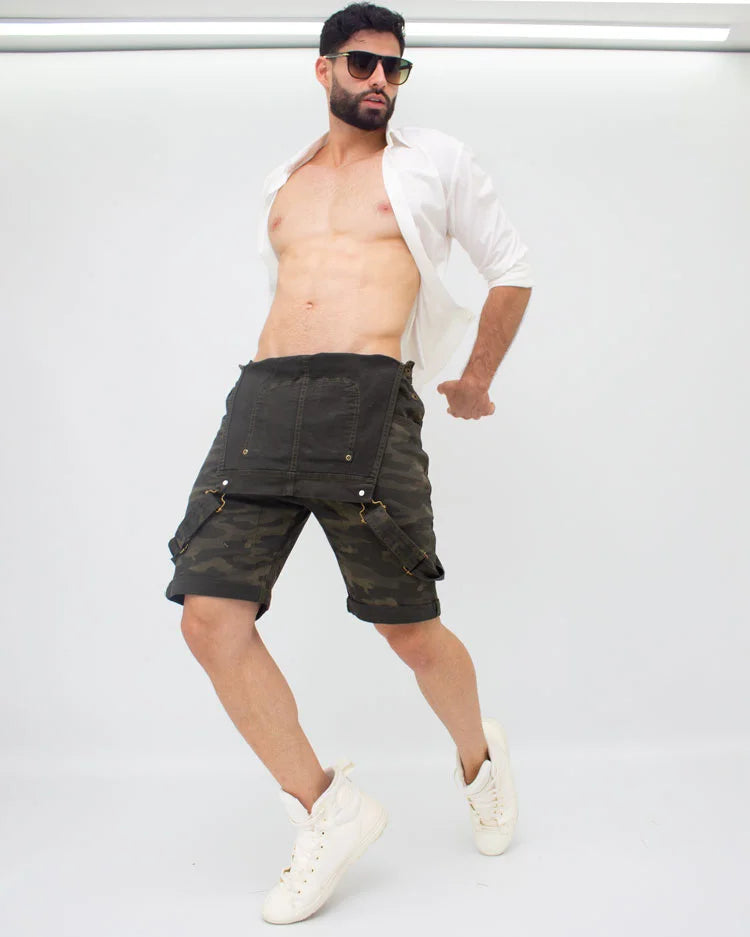Military Short Denim Overalls