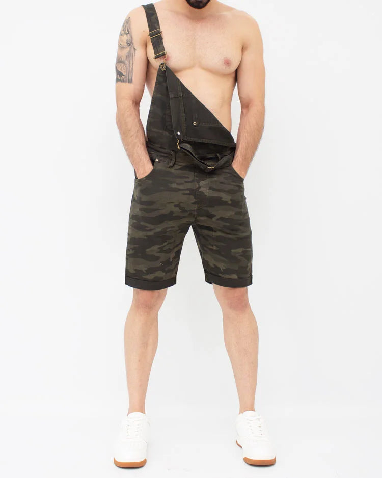 Military Short Denim Overalls