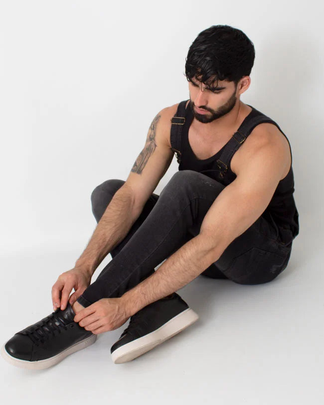 Overol Denim Negro Vintage Slimfit