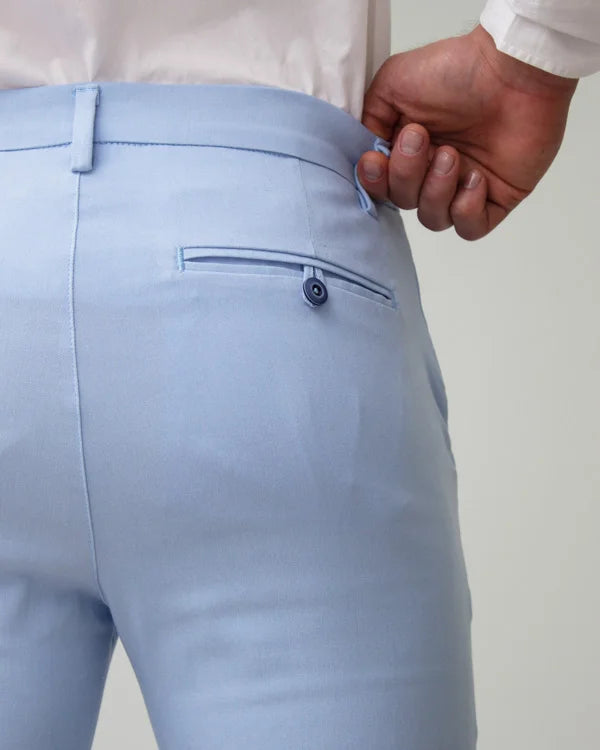 Pantalón Flexible Azul Claro
