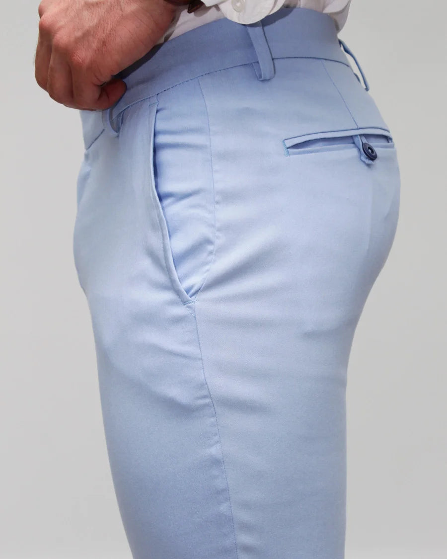 Pantalón Flexible Azul Claro