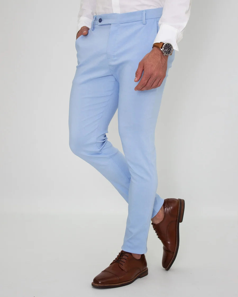Pantalón Flexible Azul Claro