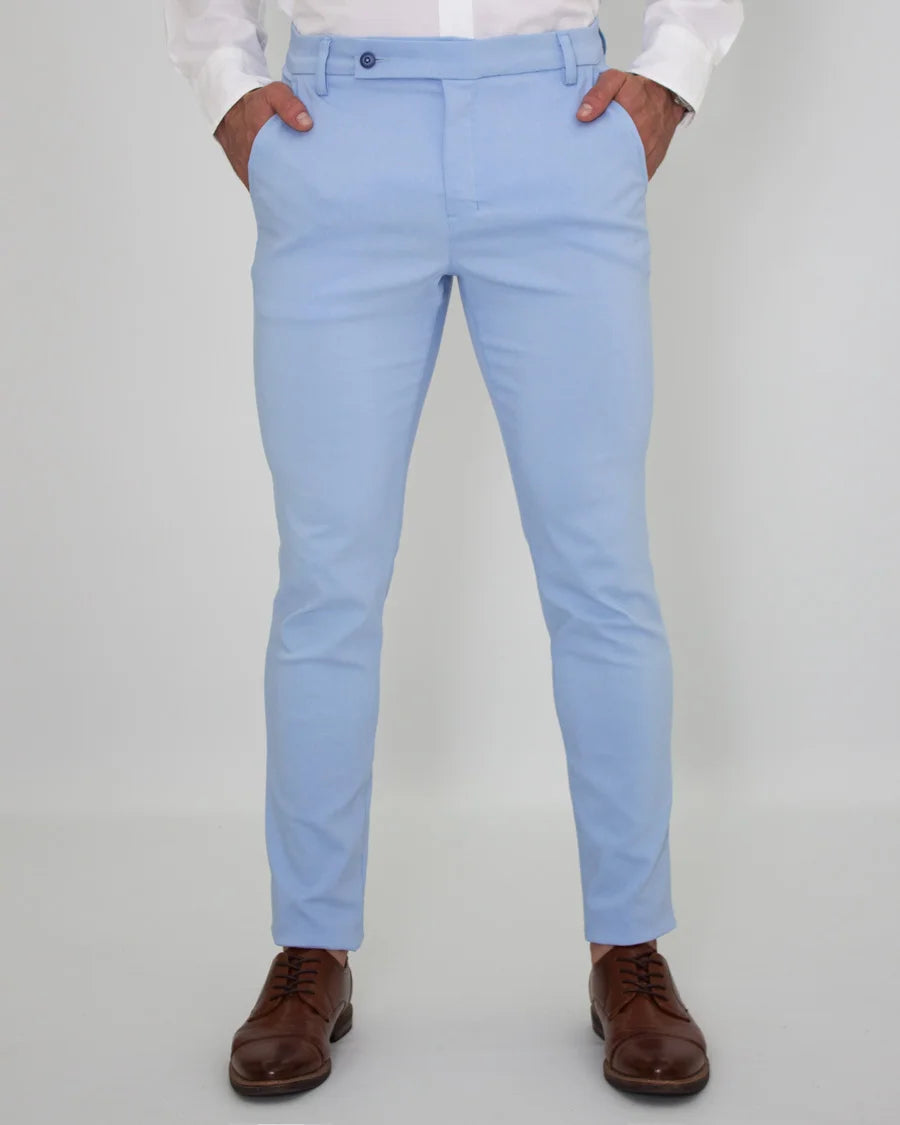 Pantalón Flexible Azul Claro