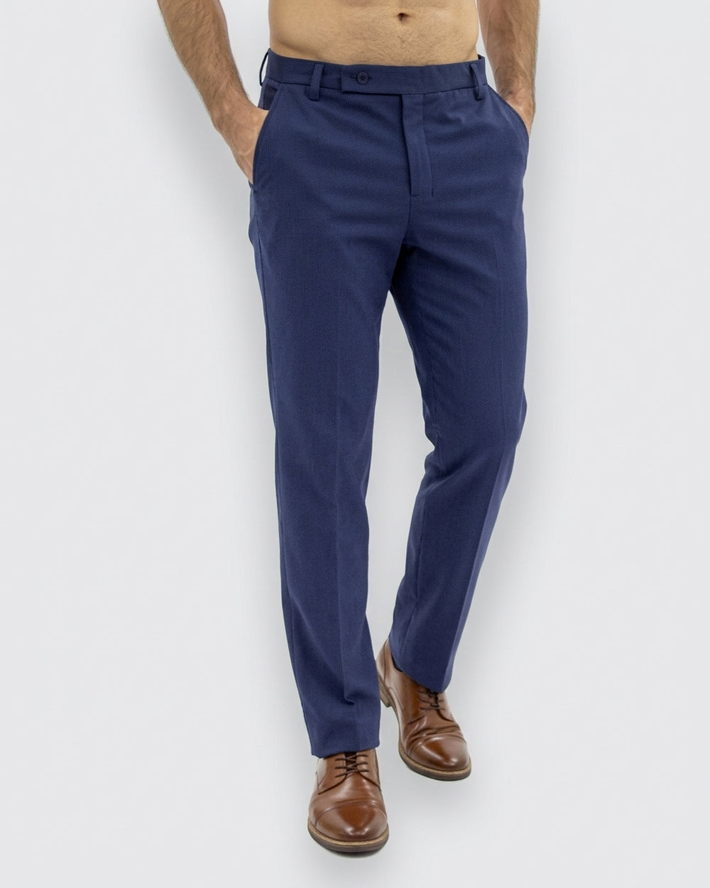 Classic Straight Navy Trousers
