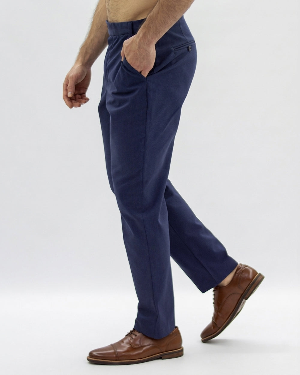Classic Straight Navy Trousers