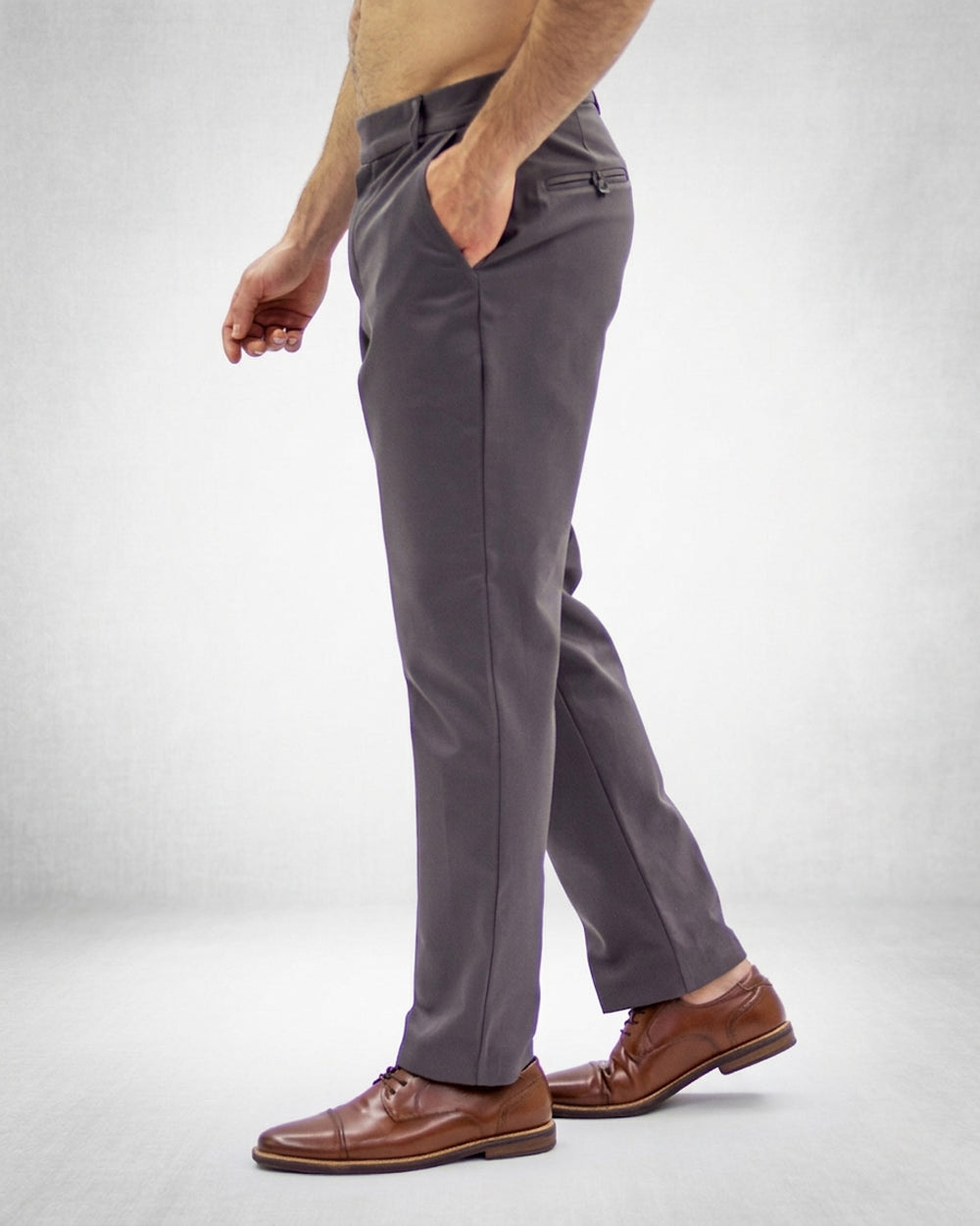 Pantalón Clasico Recto Gris
