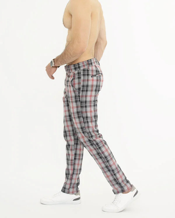 Pantalón Clásico Estilo Escocés