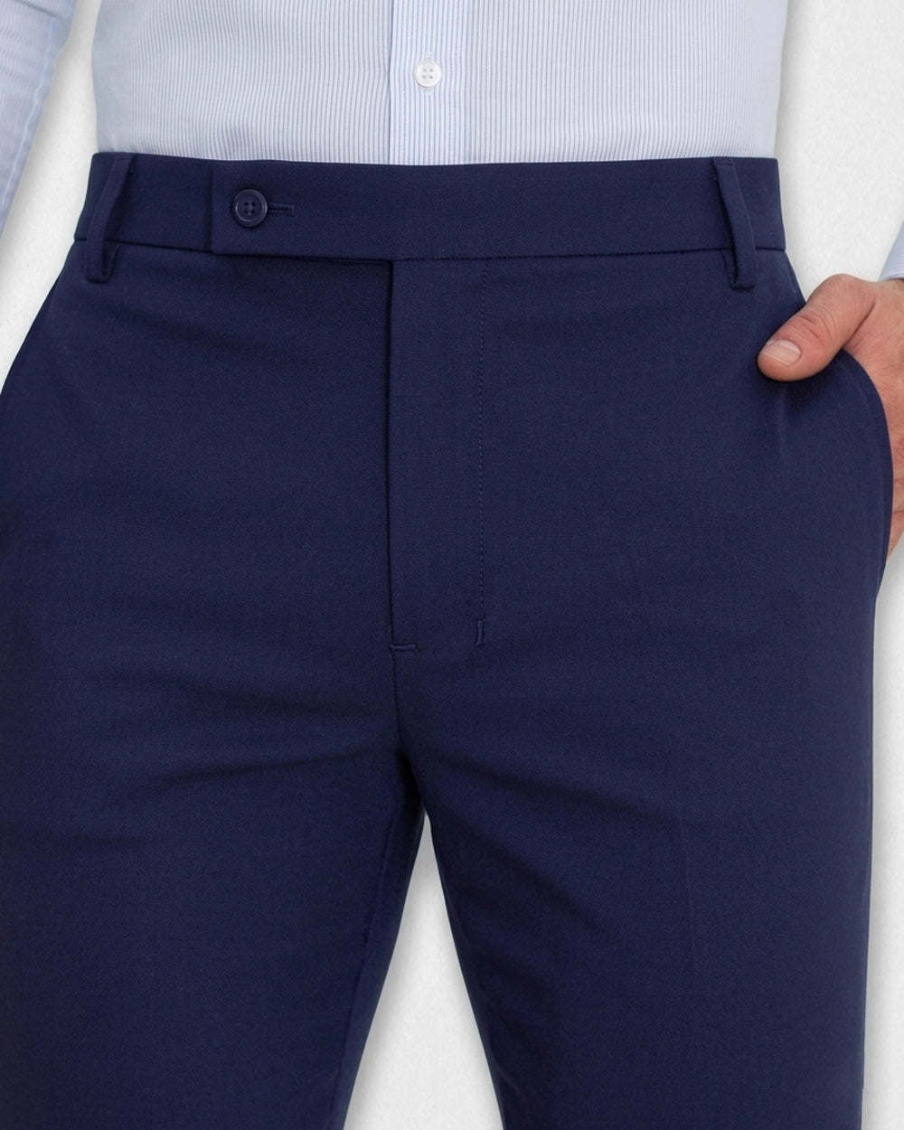 Navy Flexible Trousers