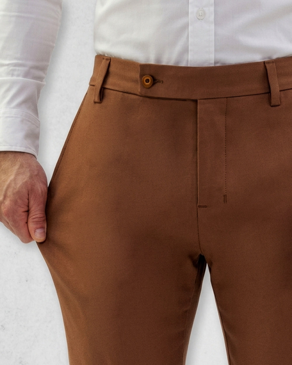 Flexible Medium Brown Pants