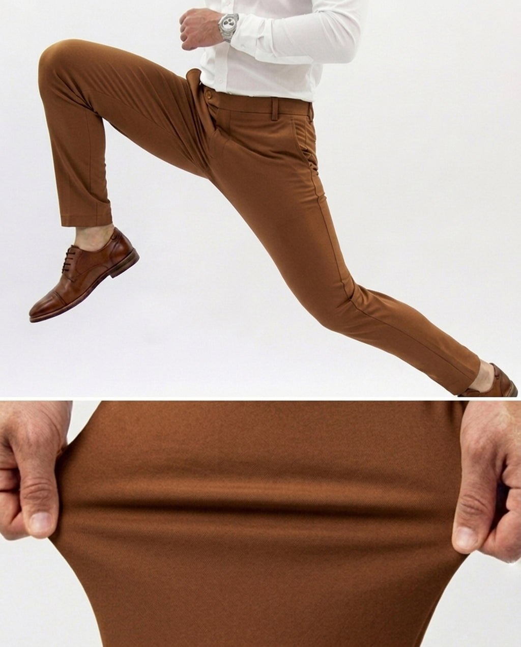 Flexible Medium Brown Pants