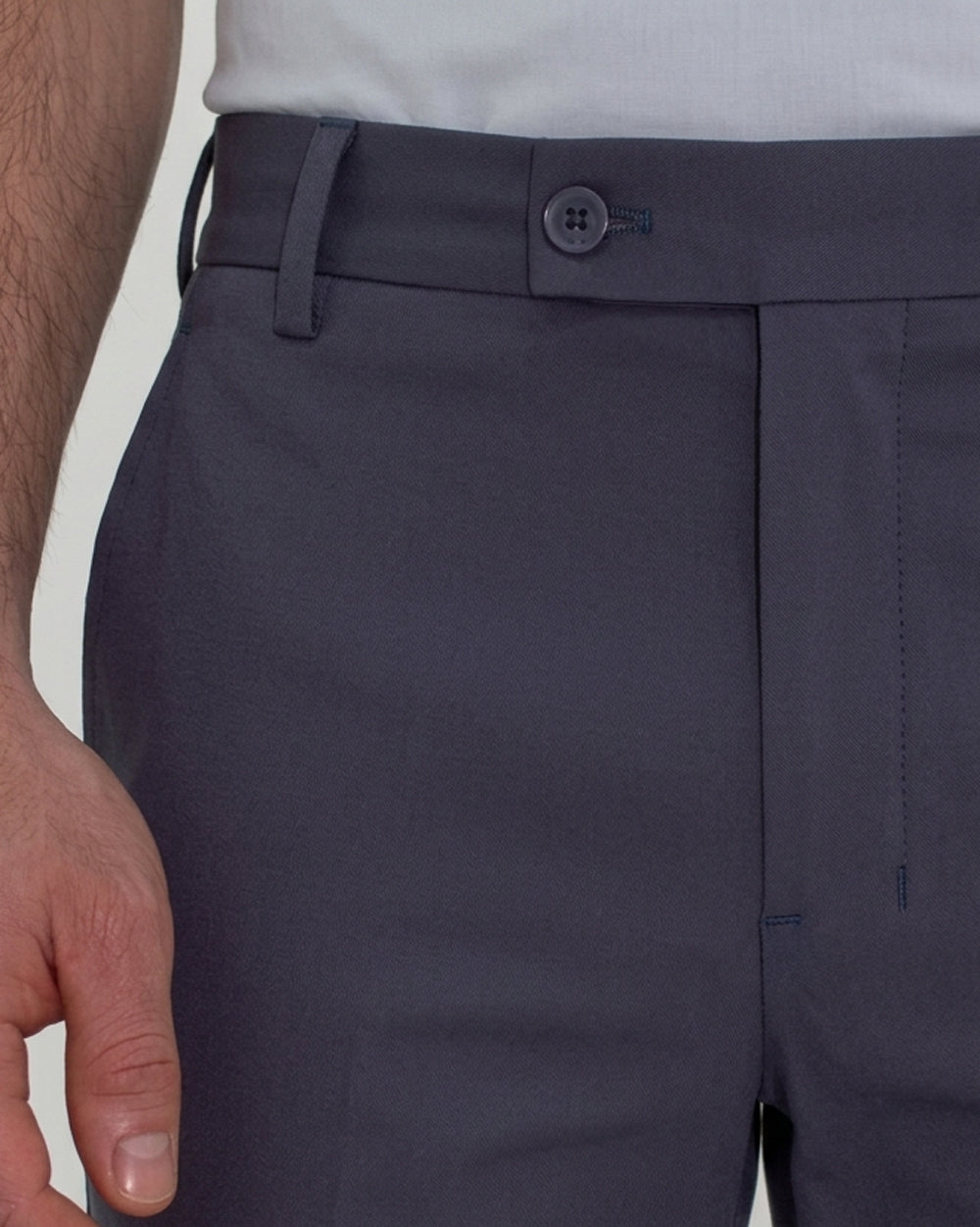 Flexible Grayish Blue Trousers
