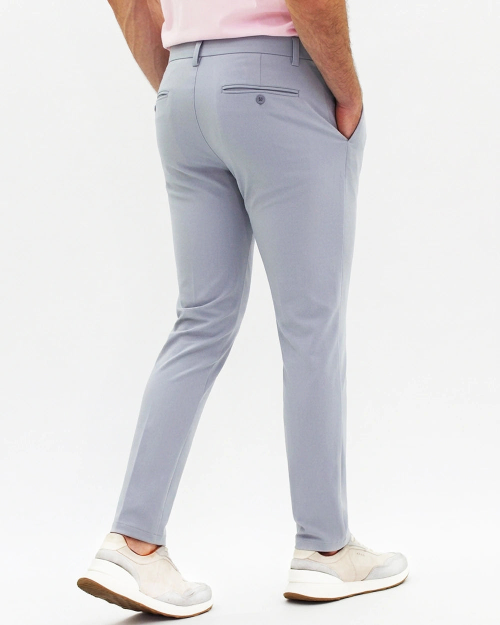 Pantalón Flexible Gris Claro