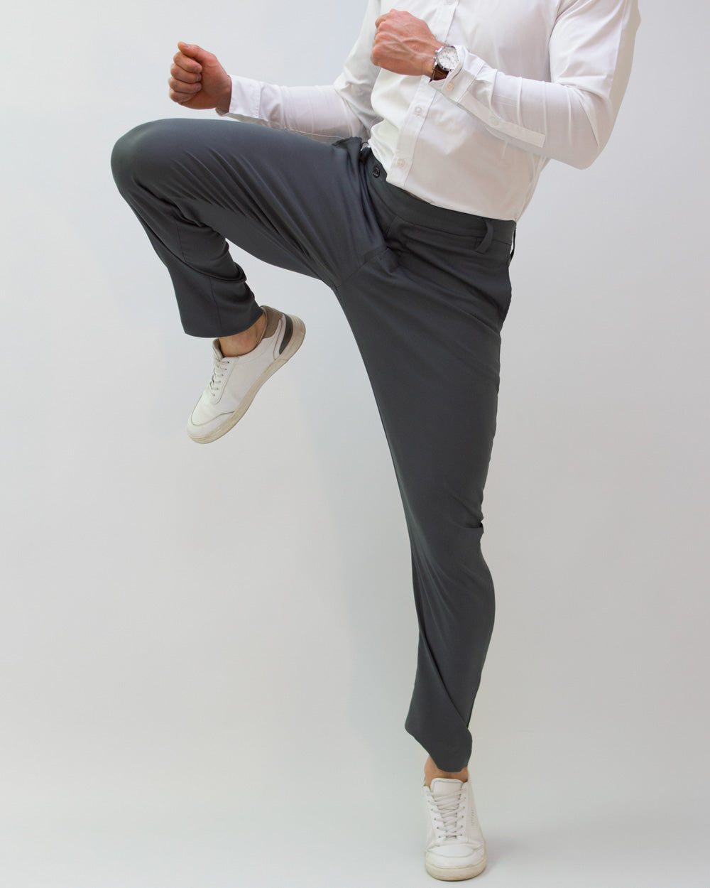 Pantalón Flexible Gris Oscuro