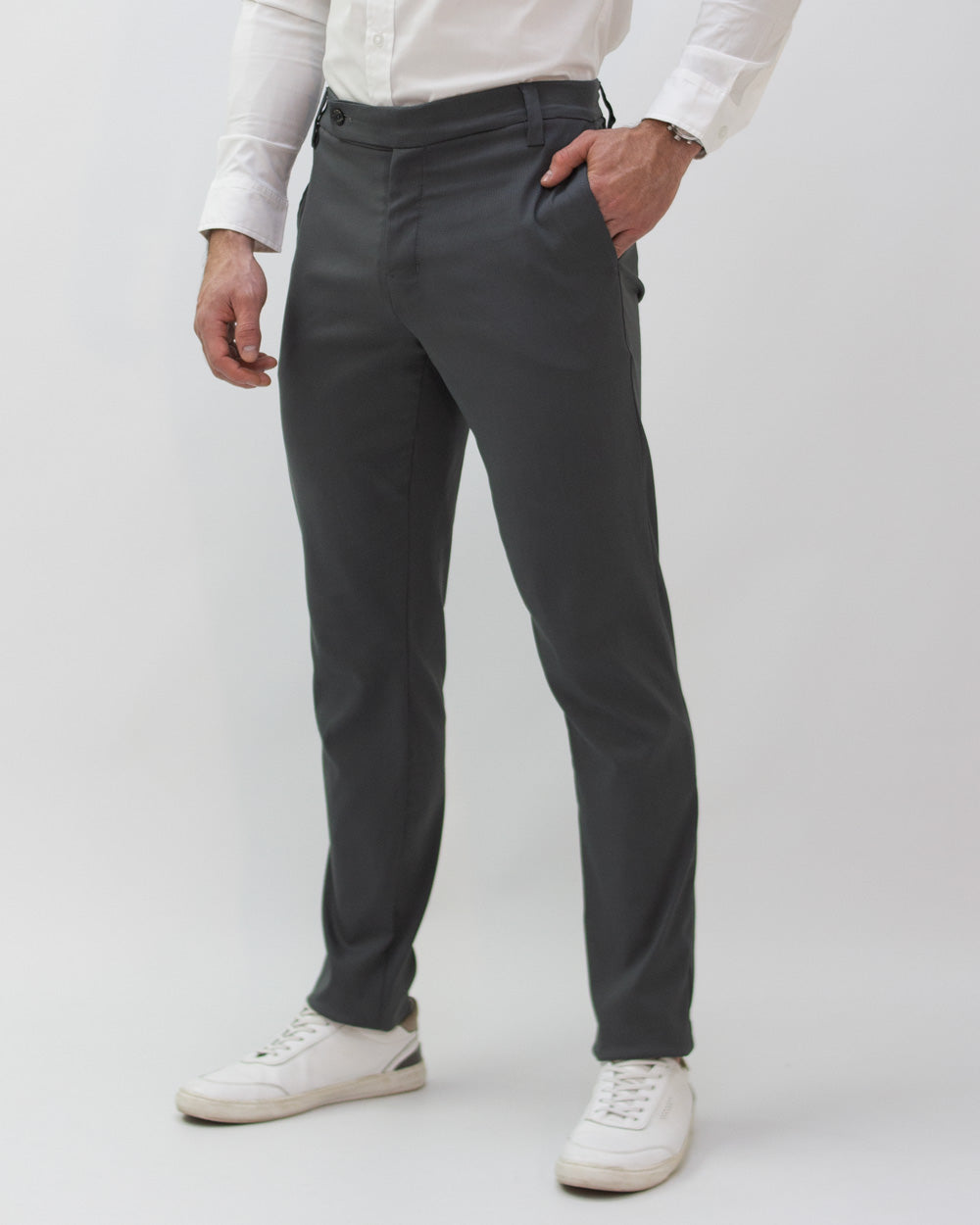 Pantalón Flexible Gris Oscuro