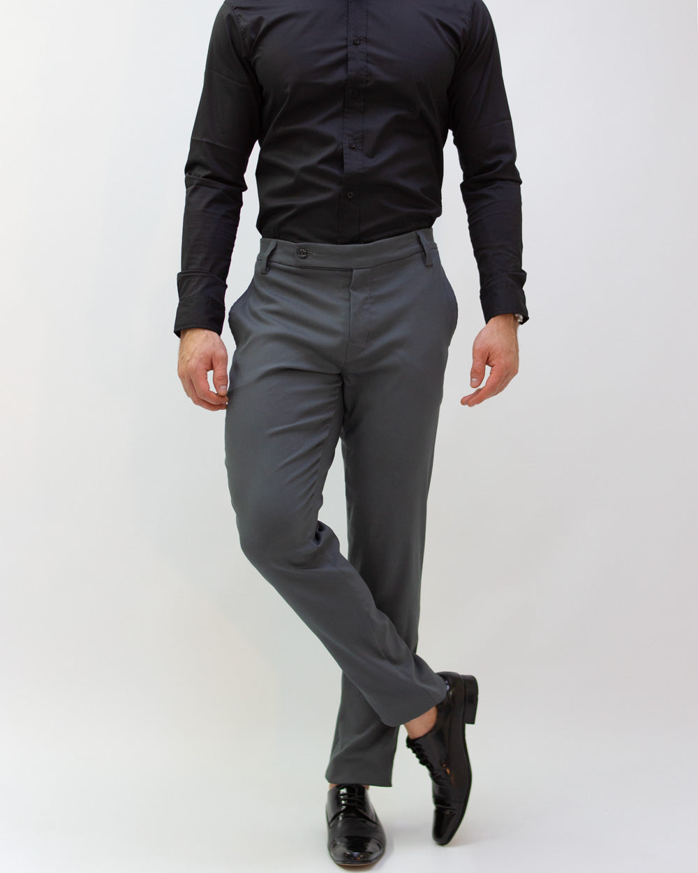 Pantalón Flexible Gris Oscuro