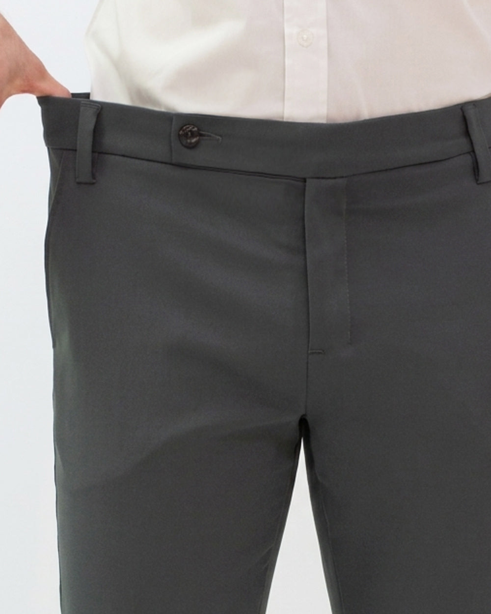 Dark Grey Flexible Trousers