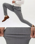Flexible Grey Plaid Pants