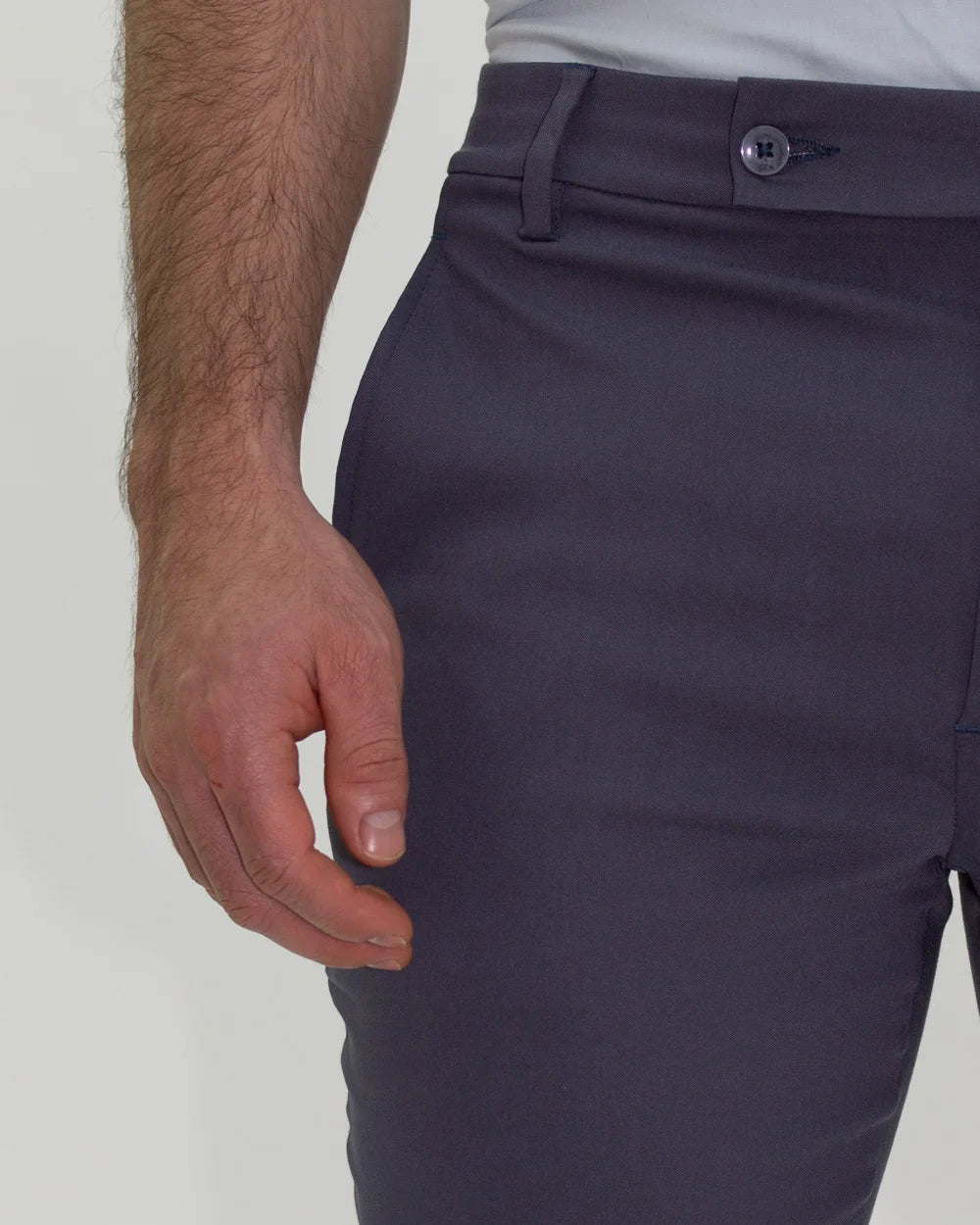 Pantalón Flexible Gris Azulado