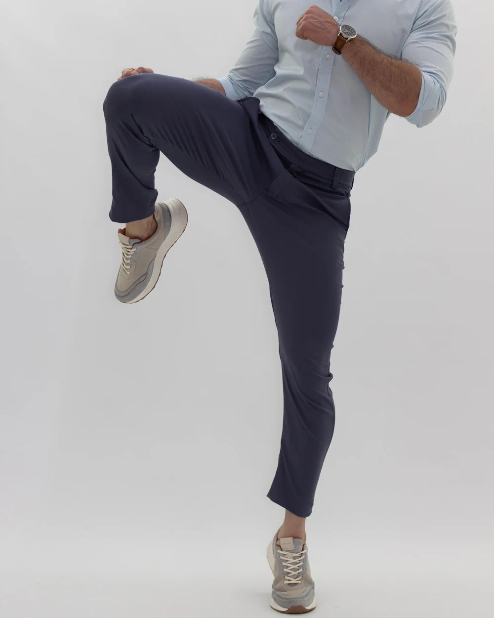 Pantalón Flexible Gris Azulado