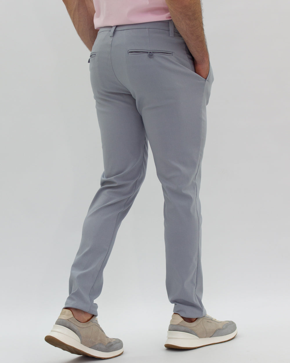 Pantalón Flexible Gris Claro
