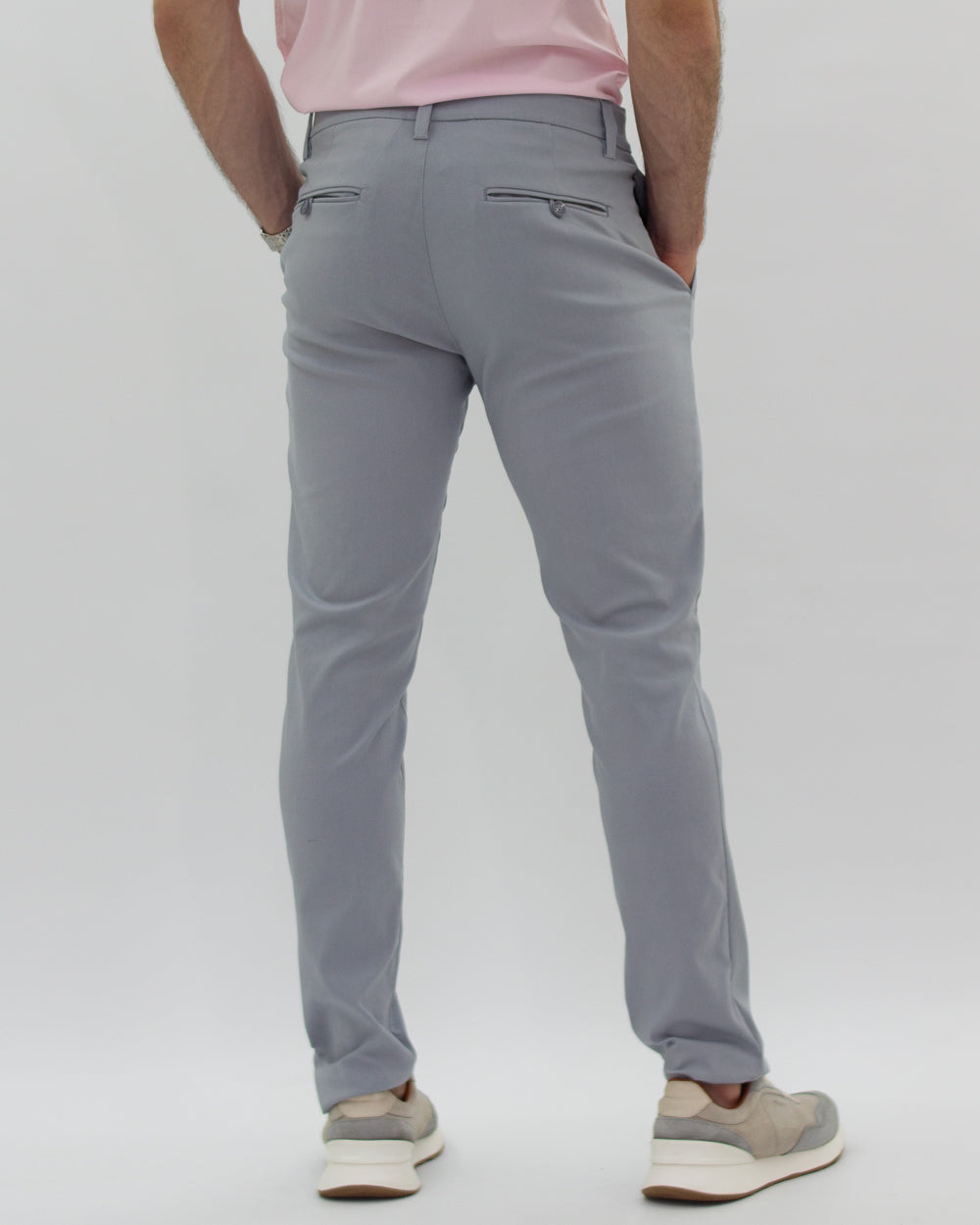Pantalón Flexible Gris Claro