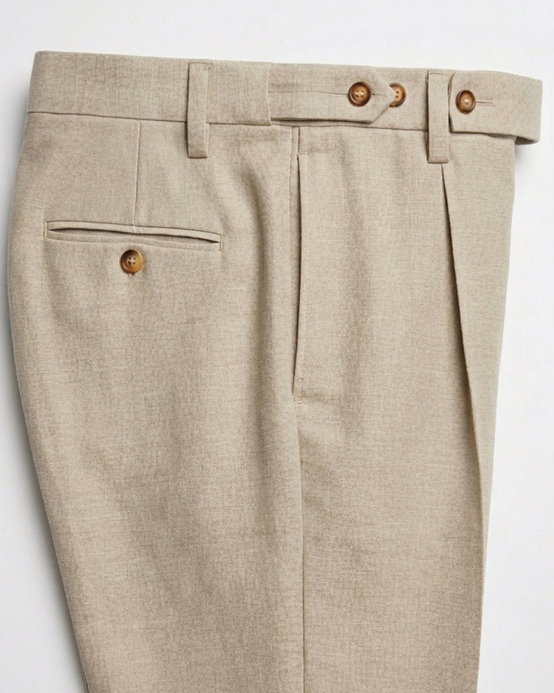 Linen Old Money Trousers Beige