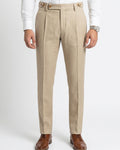 Linen Old Money Trousers Beige