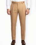 Camel Old Money Linen Pants