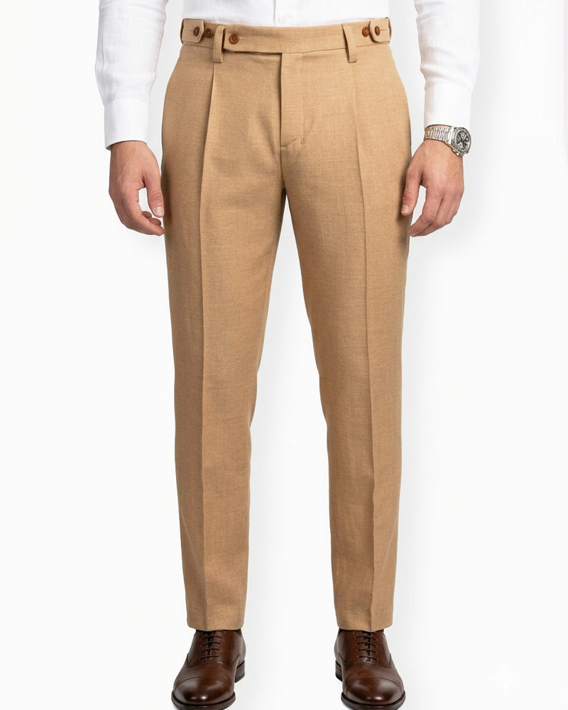 Pantalón Lino OldMoney Camel