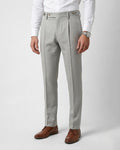 Old Money Gray Linen Trousers