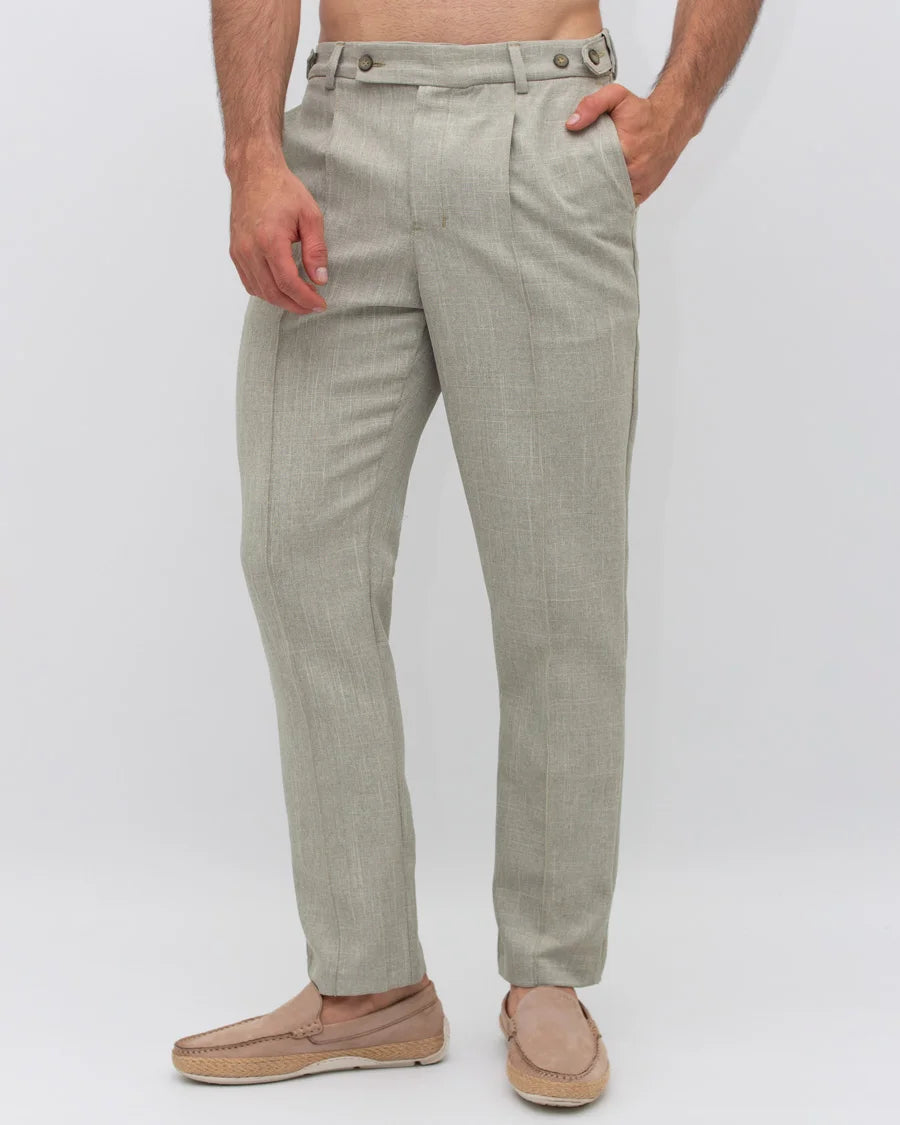 Pantalón Clásico Verde Lino