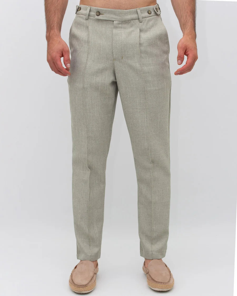 Pantalón Clásico Verde Lino