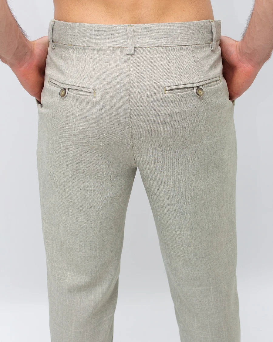 Classic Green Linen Trousers