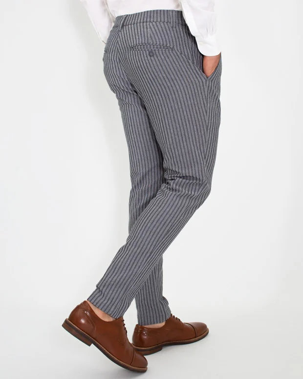 Gray Striped Pants