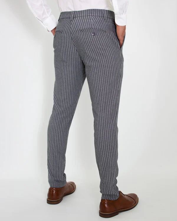 Gray Striped Pants
