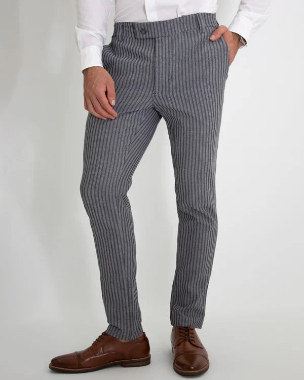 Gray Striped Pants