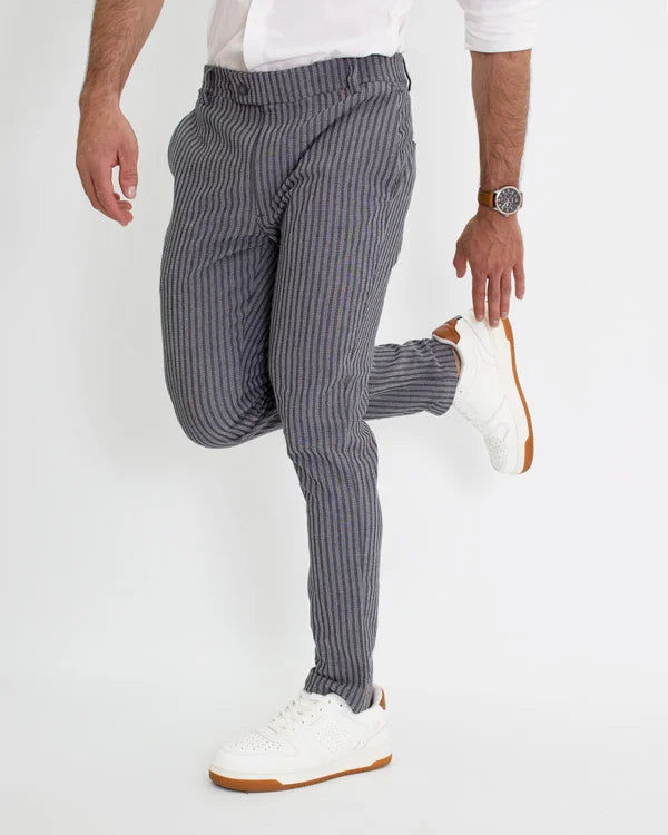 Gray Striped Pants