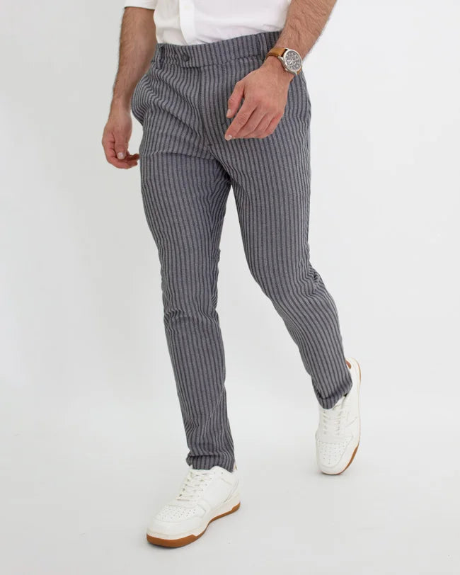 Gray Striped Pants