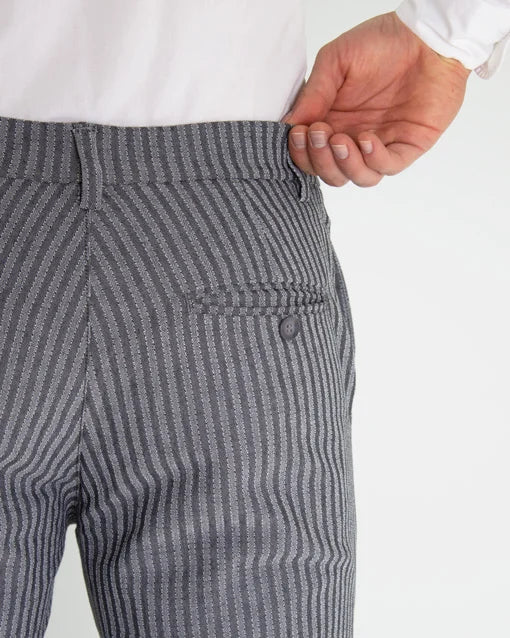 Gray Striped Pants