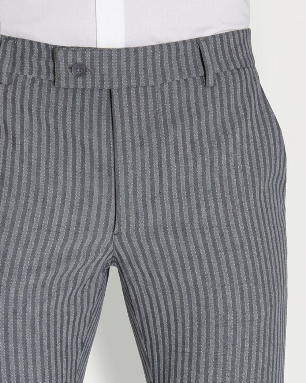 Pantalón Semi-Flexible Rayas Gris