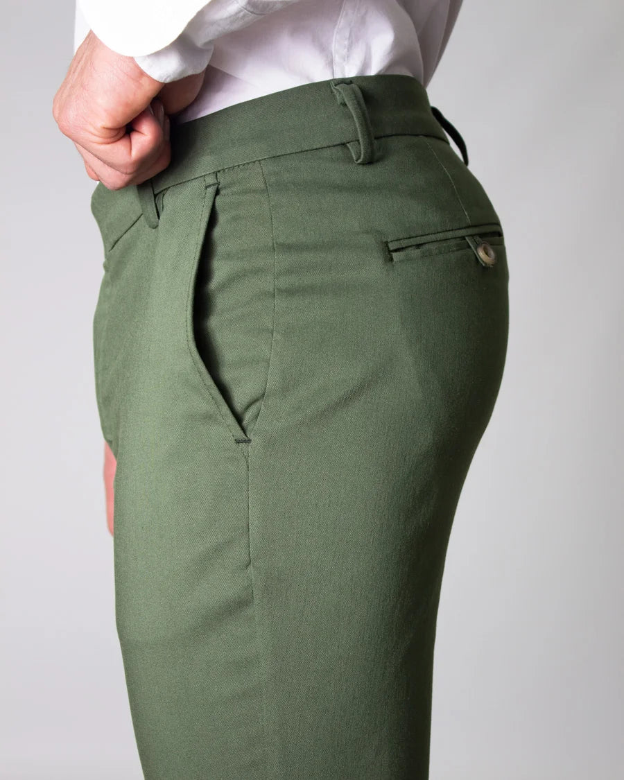 Pantalón Flexible Verde Botella