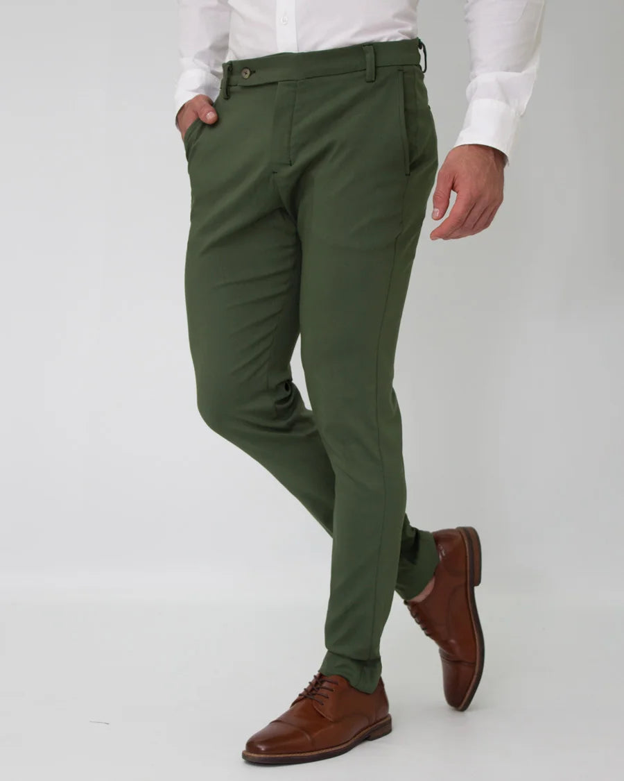 Pantalón Flexible Verde Botella