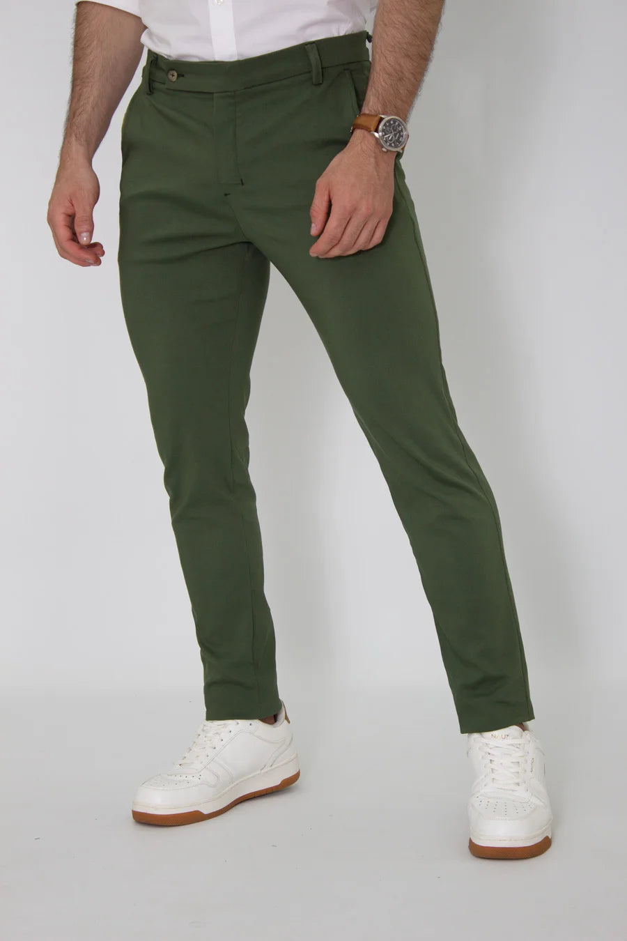 Pantalón Flexible Verde Botella