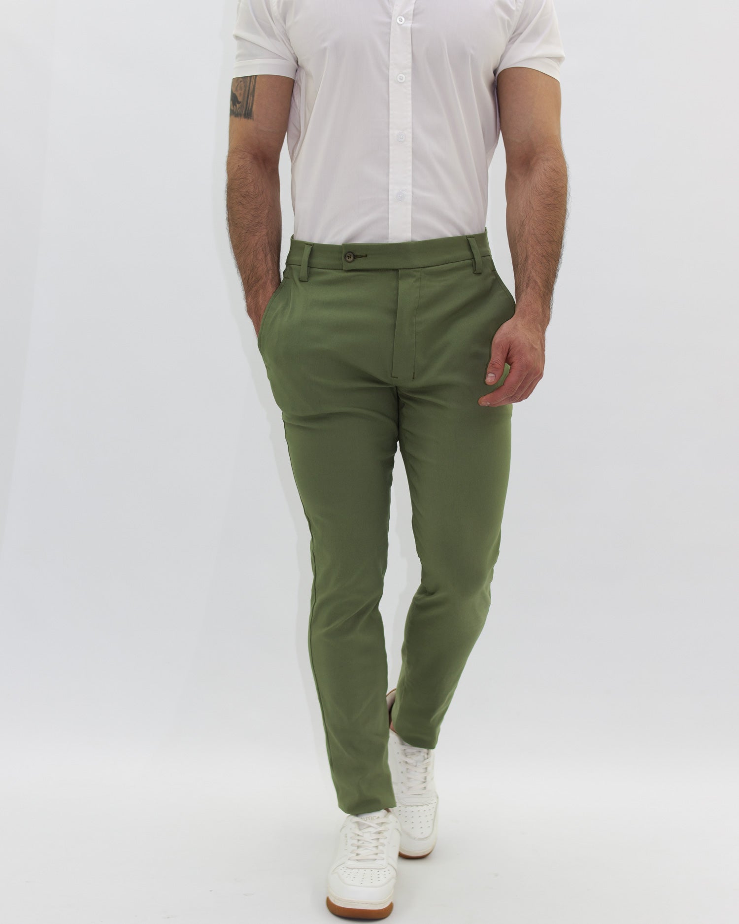 Pantalón Flexible Verde Oliva