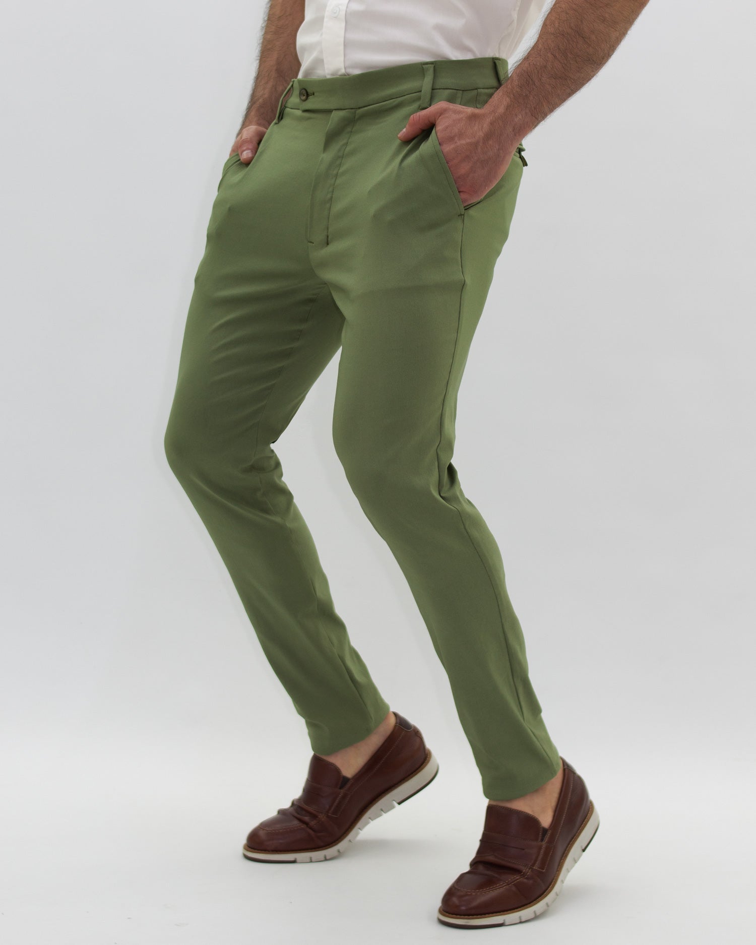 Pantalón Flexible Verde Oliva