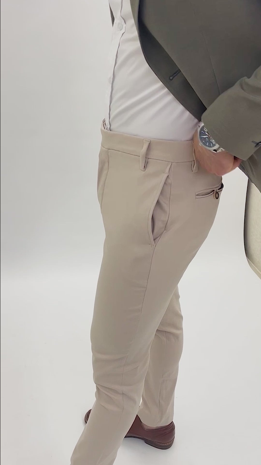 Blazer SlimFit Café Grisáceo